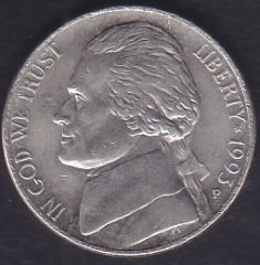 AMERİKA 5 CENT 1993 P eski para fiyatları