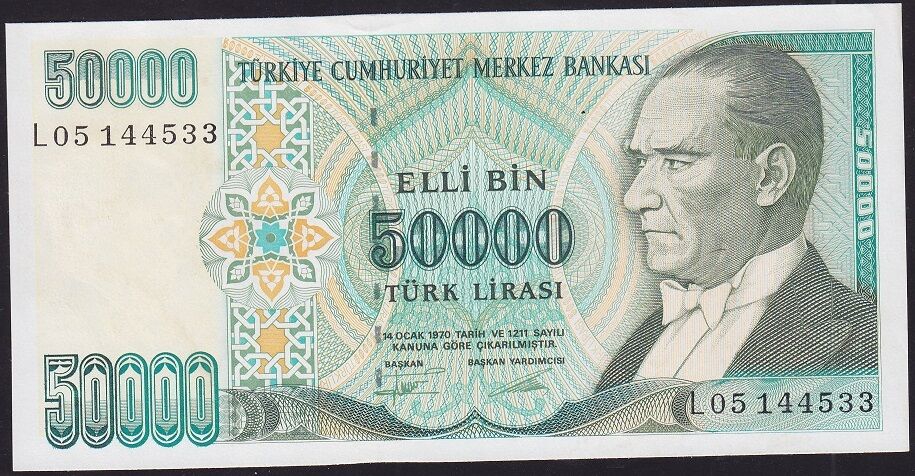 7.Emisyon 2.Tertip 50000 Lira L05 144533 Çilaltı Çil