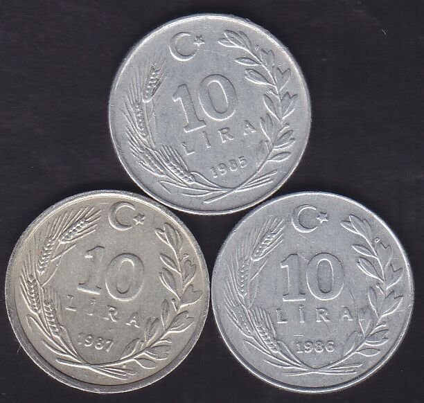 1985-86-87 Yılı 10 Lira