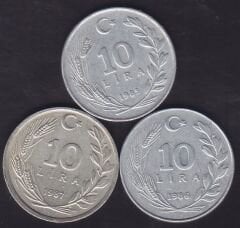 1985-86-87 Yılı 10 Lira