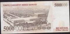7.Emisyon 5 000 000 Lira J05 453477 Çok Temiz