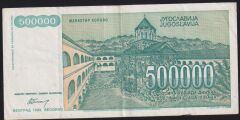 Yugoslavya 500000 Dinar 1993 Çok Temiz+ Pick 131
