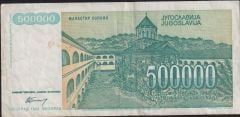 Yugoslavya 500000 Dinar 1993 Çok Temiz+ Pick 131 AA
