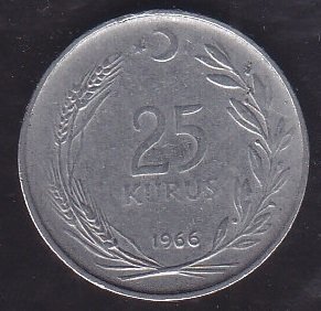 1966 YILI 25 KURUŞ ( 5 GRAM )