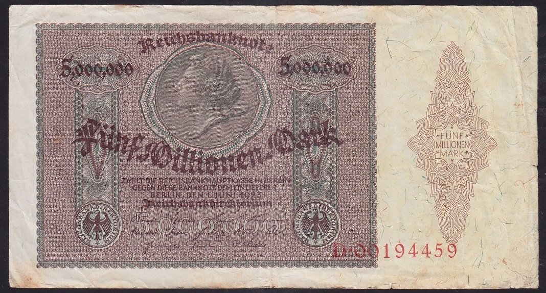 Almanya 5 Milyon Mark 1923 Çok Temiz ( R88)