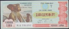 1990 29 OCAK YARIM BİLET - Y SERİSİ