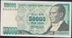 7.EMİSYON 1.TERTİP 50000 LİRA D24 682236 ÇÇT +