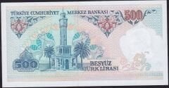 7.Emisyon 1.Tertip 500 Lira B11 628311 Çil