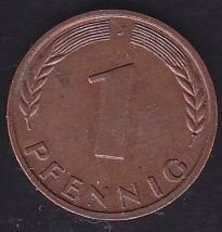 Almanya 1 Pfennig 1966 J