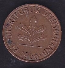 Almanya 1 Pfennig 1966 J