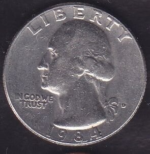 Amerika Çeyrek Dolar 1984 D