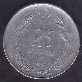 1964 YILI 25 KURUŞ eski para alan yerler