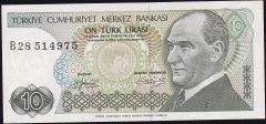 7.Emisyon 1.Tertip 10 Lira B28 514975 Çil