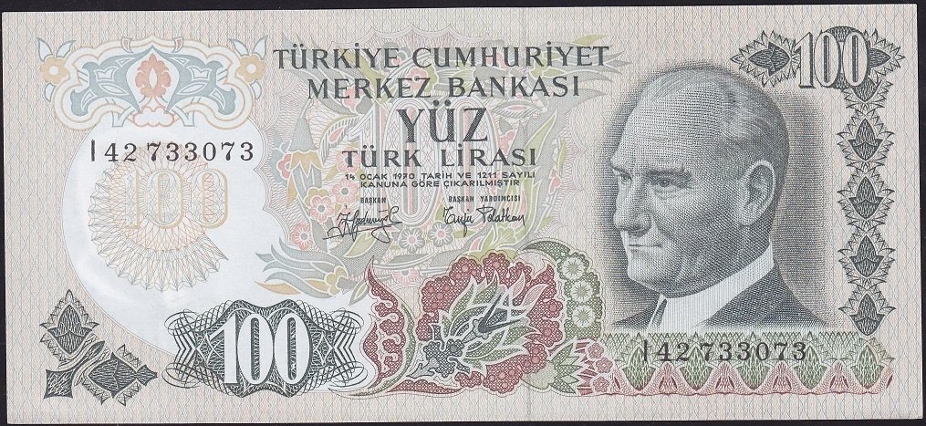 6.Emisyon 2.Tertip 100 Lira I42 733073 Çil