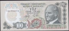 6.Emisyon 2.Tertip 100 Lira I42 733073 Çil