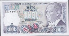 7.Emisyon 1.Tertip 1000 Lira E20 610475 Çilaltı Çil