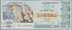 1990 23 NİSAN ÇEYEREK BİLET - S SERİSİ
