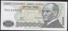 7.EMİSYON 2.TERTİP 10 LİRA D61 036417 ÇİLALTI