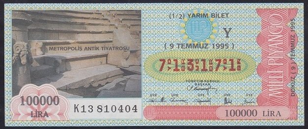 1995 9 TEMMUZ YARIM BİLET