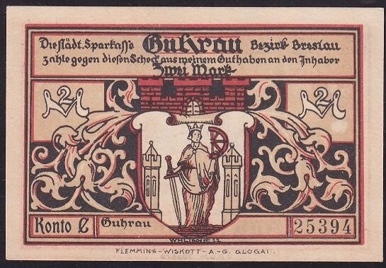 Almanya 2 Mark Notgeld 1922 Çil