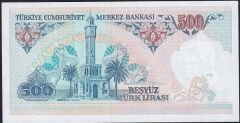 7.Emisyon 1.Tertip 500 Lira B11 628295 Çil