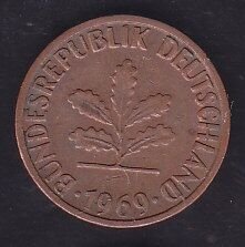Almanya 1 Pfennig 1969 G