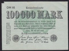 ALMANYA 100,000 MARK 1923 ÇOK TEMİZ