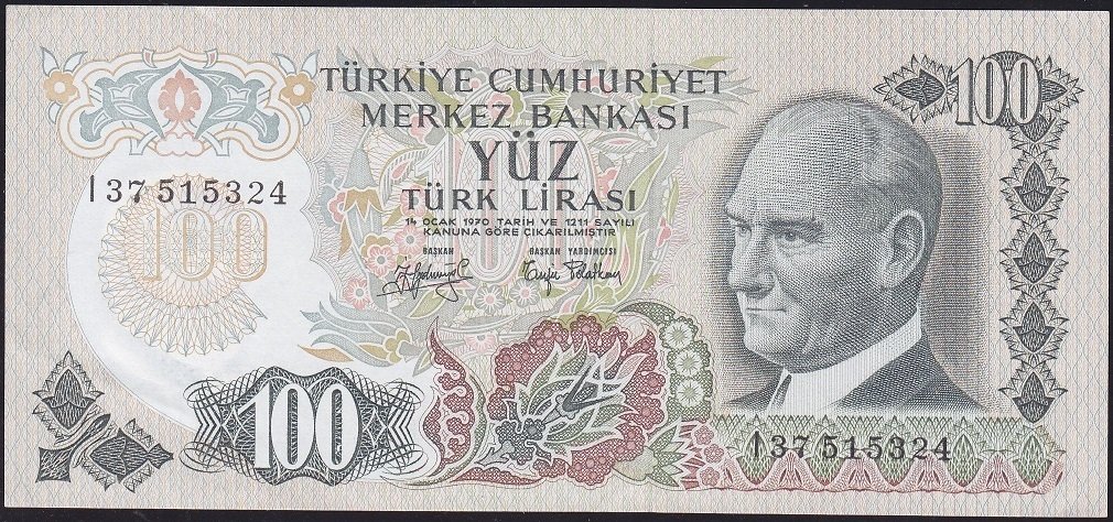 6.Emisyon 2.Tertip 100 Lira I37 515324 Çilaltı