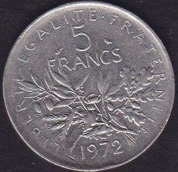 Fransa 5 Frank 1972