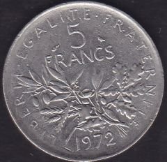 Fransa 5 Frank 1972