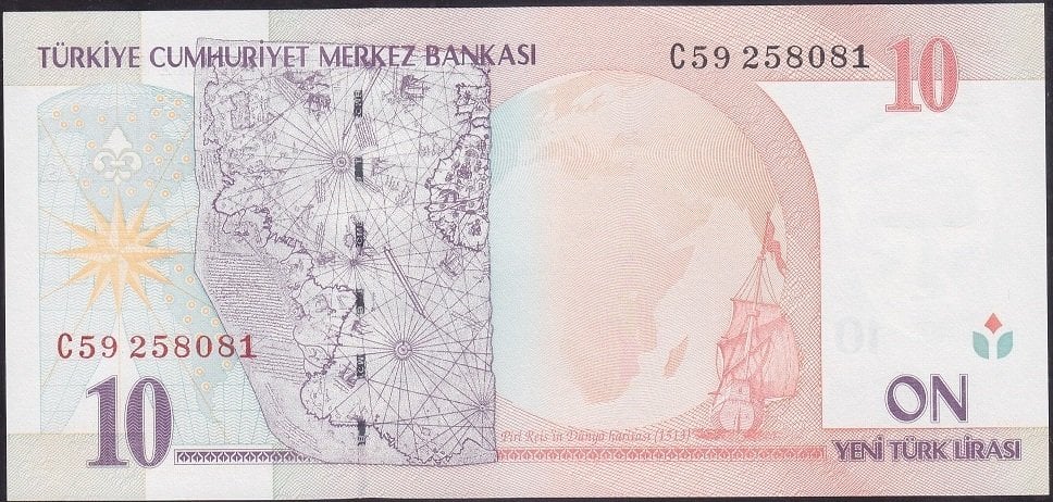 8.Emisyon 10 YTL C59 258081 Çil