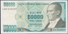 7.Emisyon 2.Tertip 50000 Lira L62 125337 Ççt Çilaltı