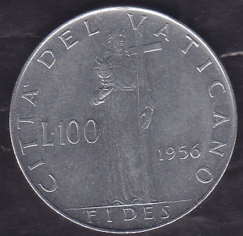 Vatikan 100 Lire 1956