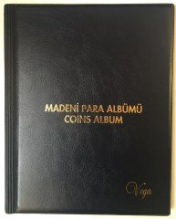VEGA MADENİ PARA ALBÜM ( LACİVERT ) 200 ADET KAPAMA KAPASİTELİ eski para