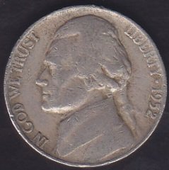 AMERİKA 5 CENT 1952