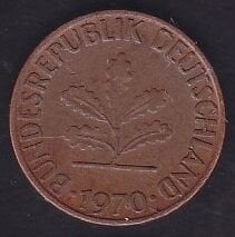 Almanya 1 Pfennig 1970 D