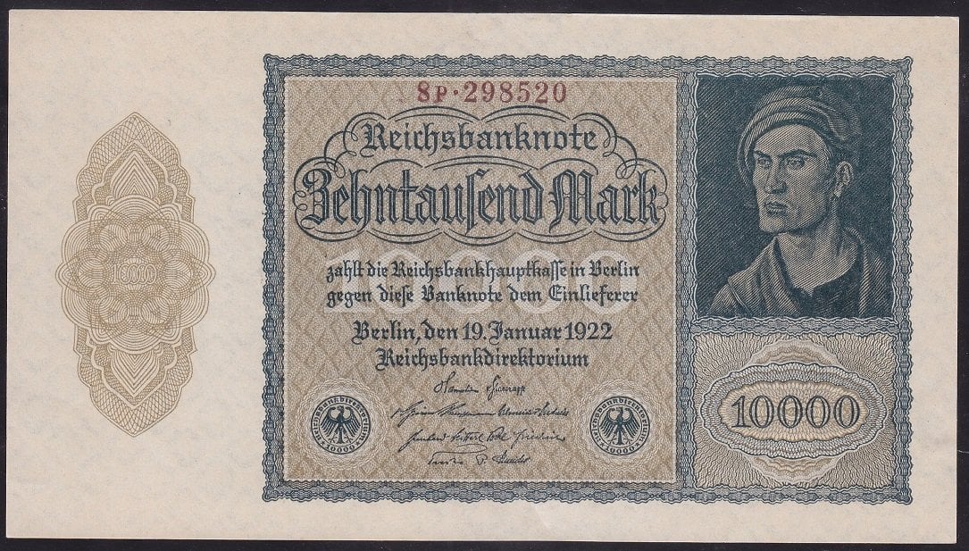 ALMANYA 10000 MARK 1922 ÇİLALTI ÇİL
