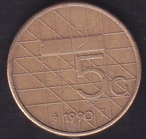 Hollanda 5 Gulden 1990