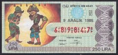 1985 9 ARALIK ÇEYREK BİLET N SERİSİ