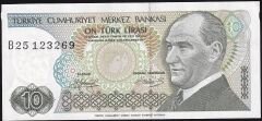 7.Emisyon 1.Tertip 10 Lira B25 123269 Çilaltı Çil
