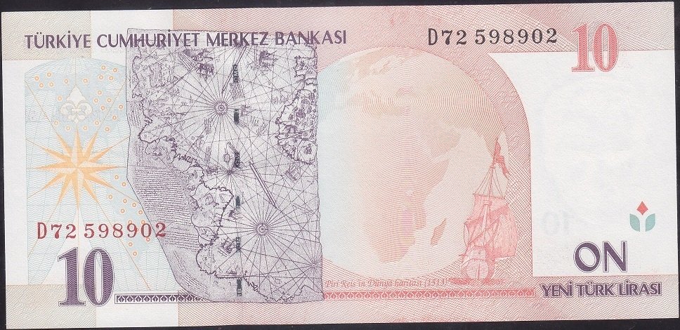 8.Emisyon 10 YTL D72 598902 Çilaltı Çil