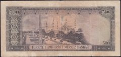 5.EMİSYON 2.TERTİP 500 LİRA H20 01376 TEMİZ +