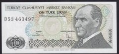 7.EMİSYON 2.TERTİP 10 LİRA D53 463497 ÇİLALTI