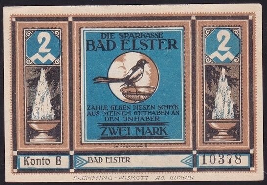 Almanya 2 Mark Notgeld 1920 Çil