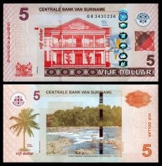 Suriname 5 Dolar 2012 Çil Pick 162b
