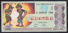 1985 9 ARALIK ÇEYREK BİLET K SERİSİ