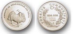 2002 Yılı 500000 Lira Hatıra Para Fao Koyun Çil