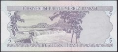 6.EMİSYON 1.TERTİP 5 LİRA D37 401164 ÇİLALTI