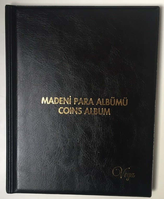VEGA MADENİ PARA ALBÜM ( SİYAH ) 200 ADET KAPAMA KAPASİTELİ eski para alan yerler