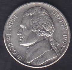 AMERİKA 5 CENT 1992 P